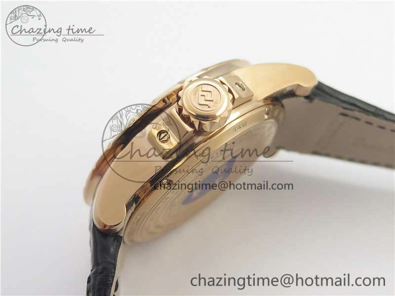 Excalibur Knights of the Round Table II RG ZF Best Edition Black Dial on Black Leather Strap MIYOTA 9015