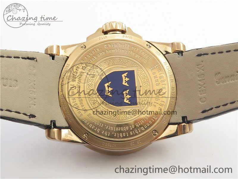 Excalibur Knights of the Round Table II RG ZF Best Edition Black Dial on Black Leather Strap MIYOTA 9015