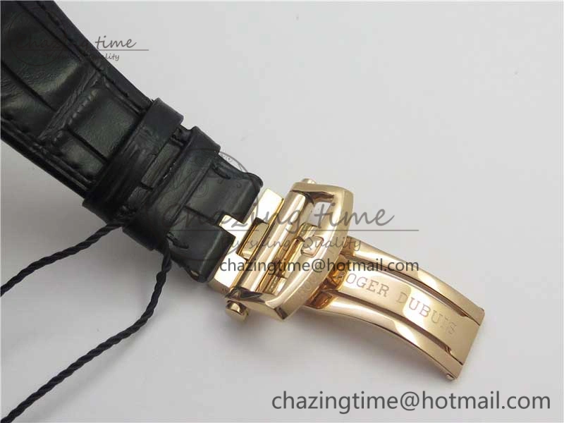Excalibur Knights of the Round Table II RG ZF Best Edition Black Dial on Black Leather Strap MIYOTA 9015