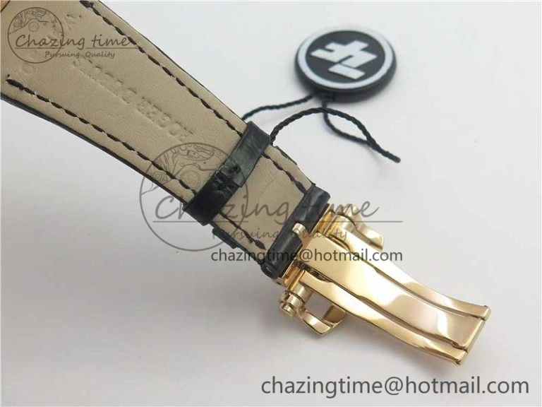 Excalibur Knights of the Round Table II RG ZF Best Edition Black Dial on Black Leather Strap MIYOTA 9015