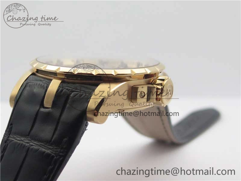Excalibur Knights of the Round Table II RG ZF Best Edition Chessboard Dial on Black Leather Strap MIYOTA 9015