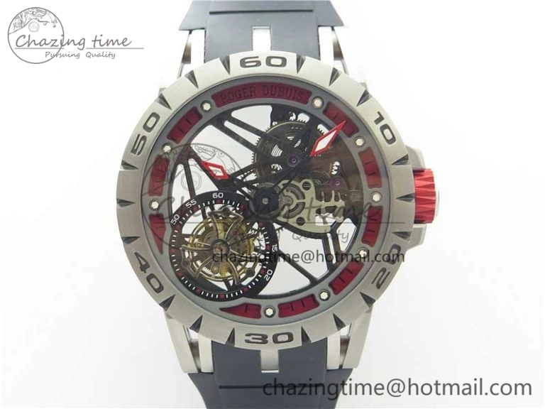 Excalibur Knights of the Round Table II RG ZF Best Edition Chessboard Dial on Black Leather Strap MIYOTA 9015