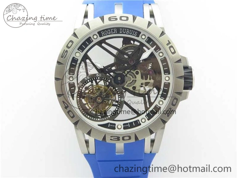 Excalibur Knights of the Round Table II RG ZF Best Edition Chessboard Dial on Black Leather Strap MIYOTA 9015