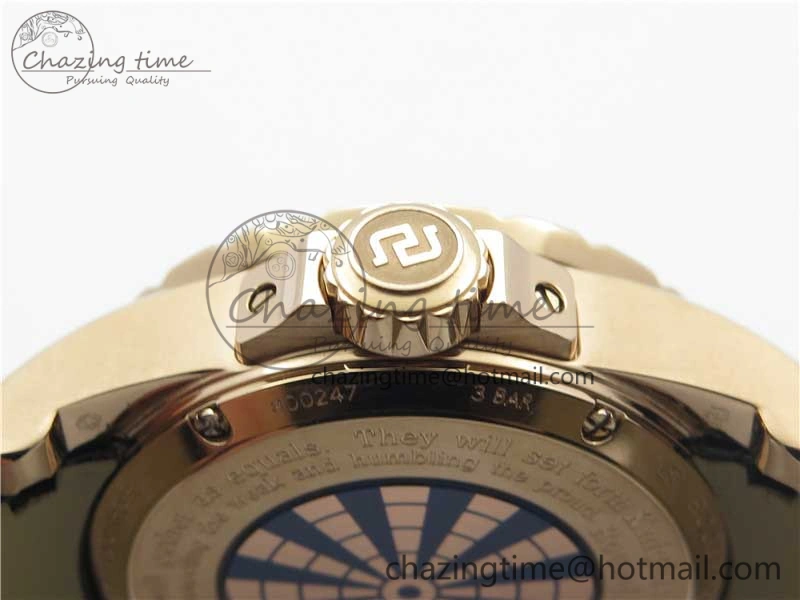 Excalibur Knights of the Round Table II RG ZZF Blue Gold Crystal Dial on Black Leather Strap MIYOTA 8215