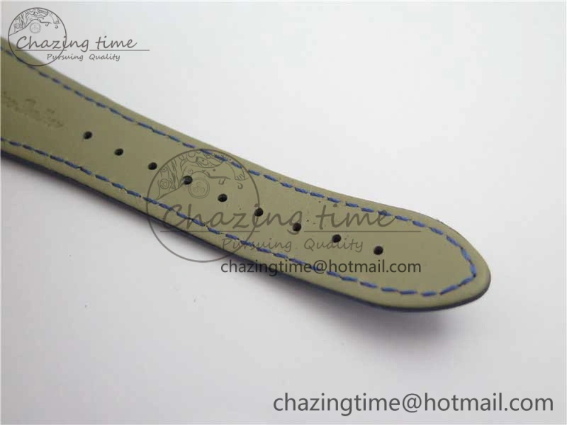 Excalibur Knights of the Round Table II RG ZZF Blue Gold Crystal Dial on Black Leather Strap MIYOTA 8215