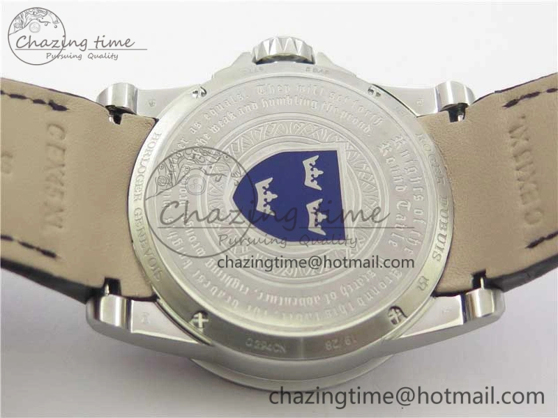 Excalibur Knights of the Round Table II SS ZF Best Edition Black Dial on Black Leather Strap MIYOTA 9015