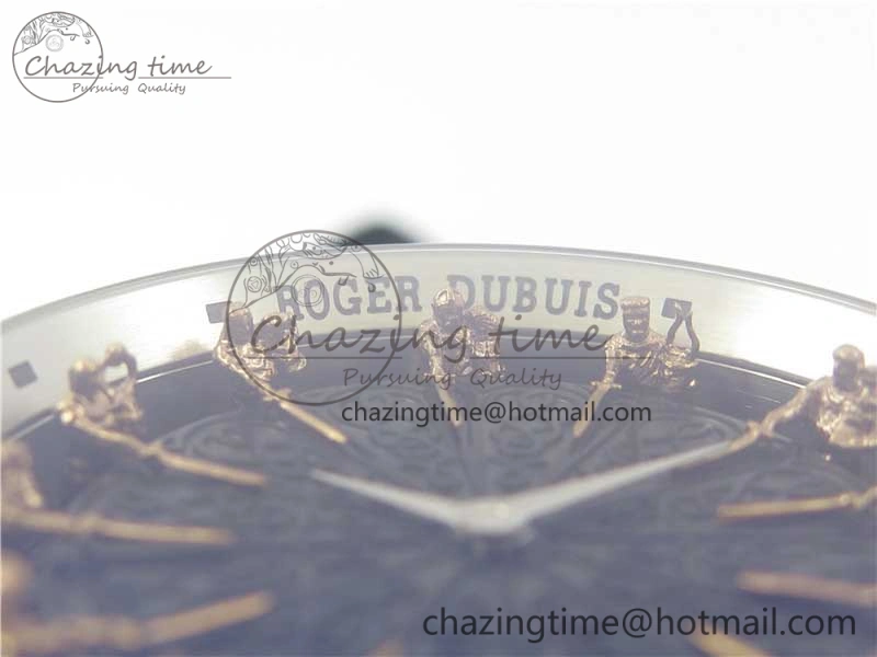 Excalibur Knights of the Round Table II SS ZF Best Edition Black Dial on Black Leather Strap MIYOTA 9015