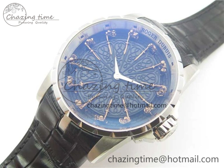 Excalibur Knights of the Round Table II SS ZF Best Edition Black Dial on Black Leather Strap MIYOTA 9015