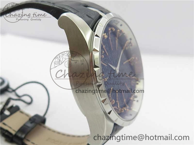 Excalibur Knights of the Round Table II SS ZF Best Edition Black Dial on Black Leather Strap MIYOTA 9015