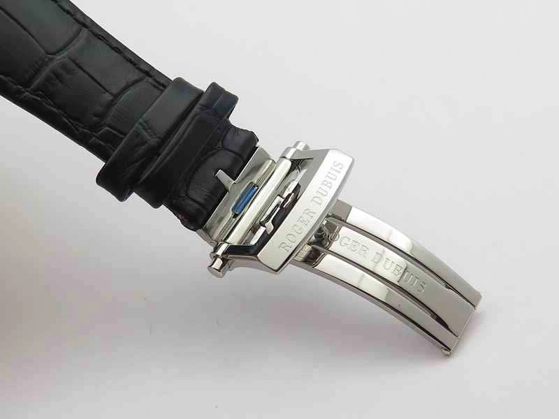 Excalibur RDDBEX0495 SS Black Dial On Black Leather Strap
