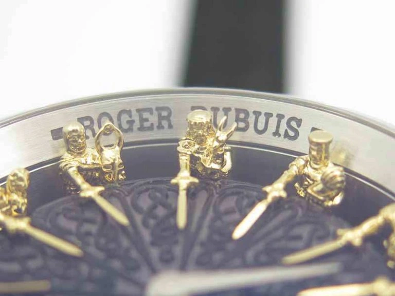 Excalibur RDDBEX0495 SS Black Dial On Black Leather Strap