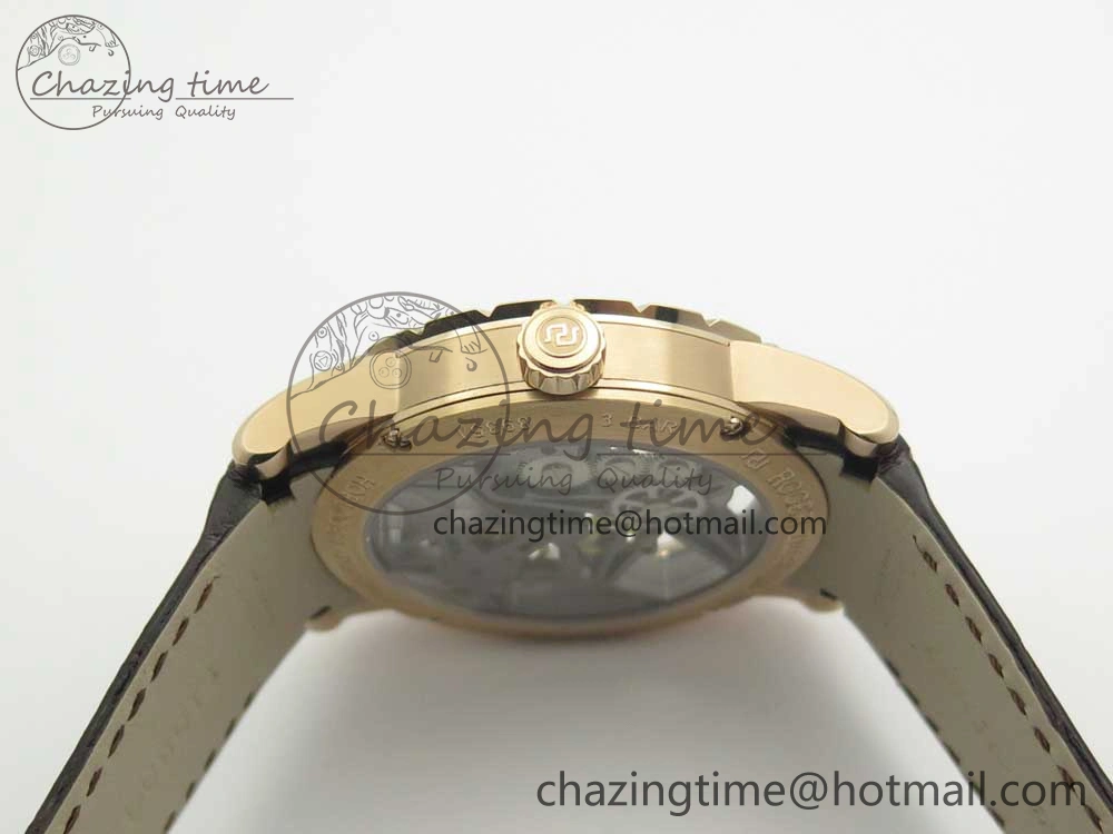 Excalibur Rddbex0392 RG BBR Best Edition Skeleton Dial on Brown Leather Strap A2136 Tourbillon
