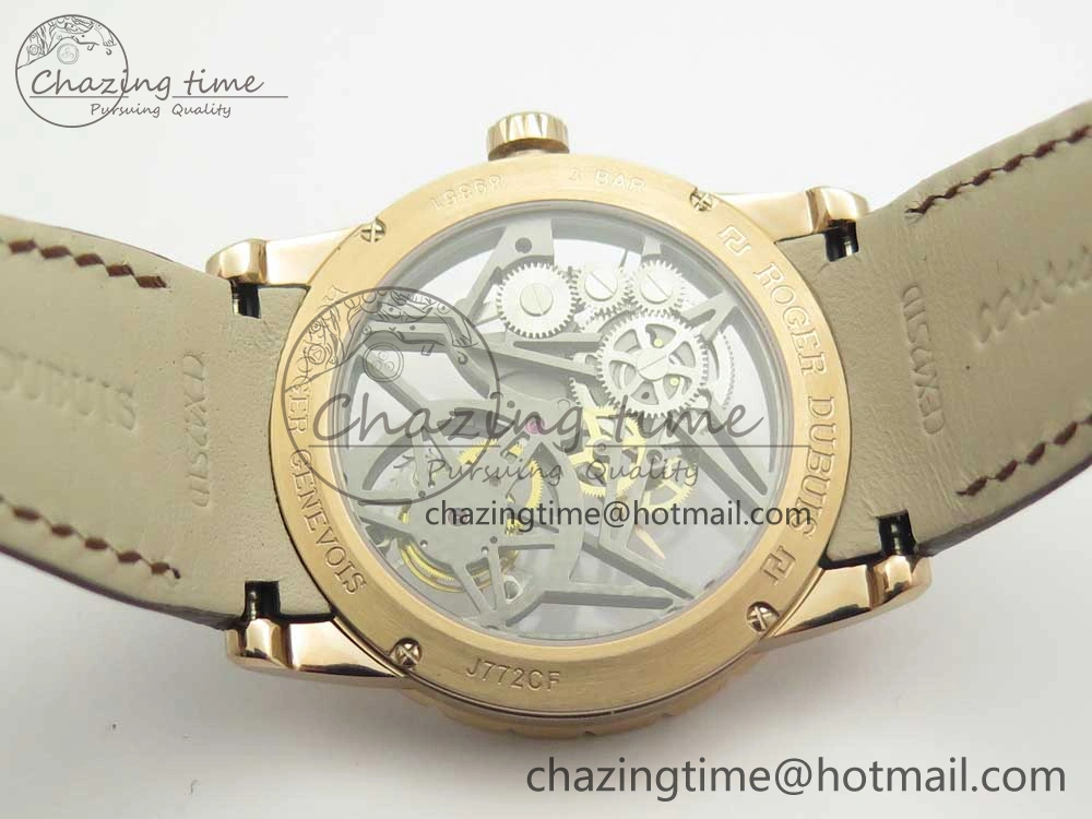 Excalibur Rddbex0392 RG BBR Best Edition Skeleton Dial on Brown Leather Strap A2136 Tourbillon