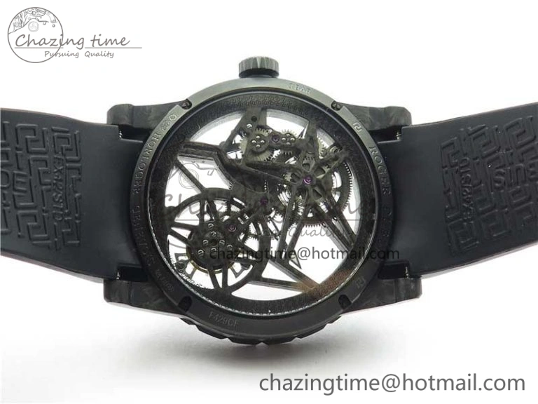 Excalibur Rddbex0393 FC BBR Best Edition Skeleton Dial on Black Rubber Strap A2136 Tourbillon V2