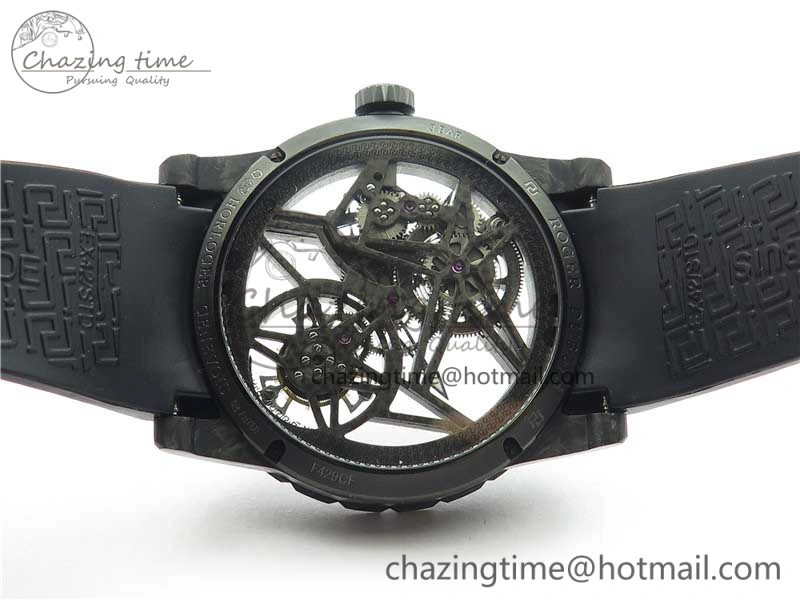 Excalibur Rddbex0393 FC BBR Best Edition Skeleton Dial on Black Rubber Strap A2136 Tourbillon V2