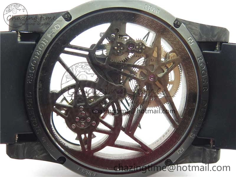 Excalibur Rddbex0393 FC BBR Best Edition Skeleton Dial on Black Rubber Strap A2136 Tourbillon V2