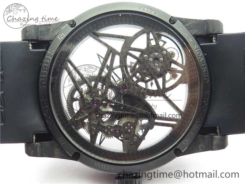 Excalibur Rddbex0393 FC BBR Best Edition Skeleton Dial on Black Rubber Strap A2136 Tourbillon V2