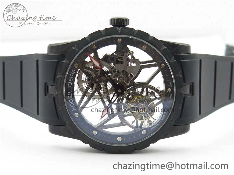 Excalibur Rddbex0393 FC BBR Best Edition Skeleton Dial on Black Rubber Strap A2136 Tourbillon V2
