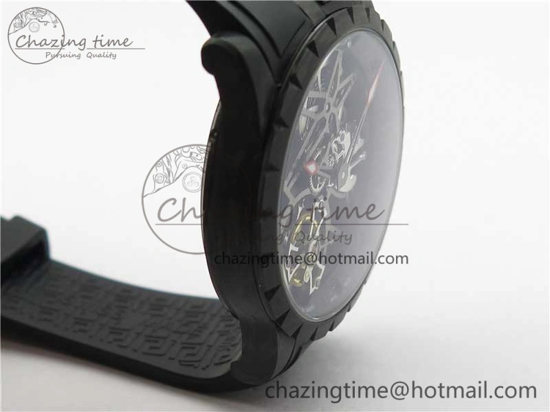 Excalibur Rddbex0393 FC BBR Best Edition Skeleton Dial on Black Rubber Strap A2136 Tourbillon V2