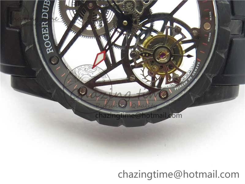 Excalibur Rddbex0393 FC BBR Best Edition Skeleton Dial on Black Rubber Strap A2136 Tourbillon V2