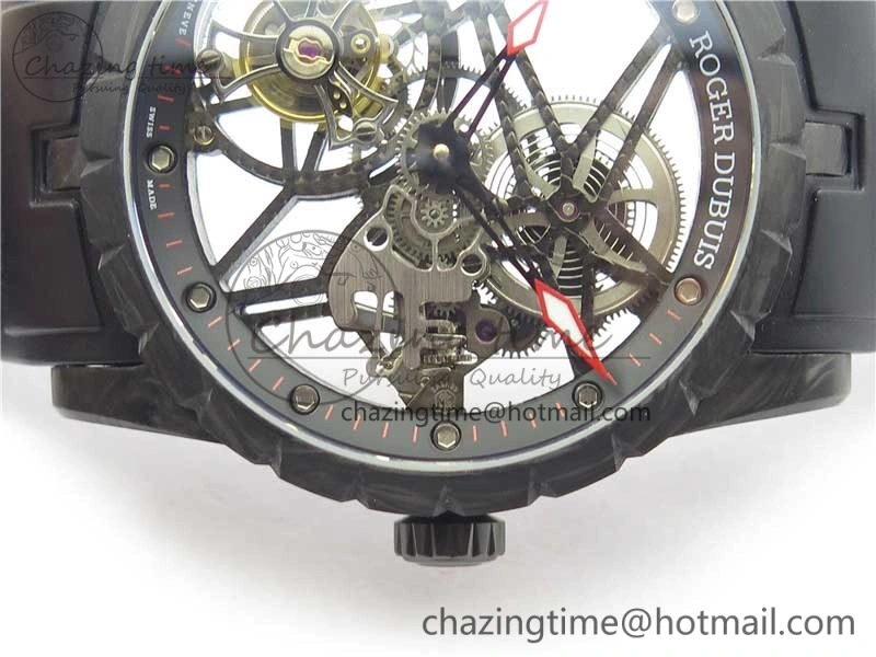 Excalibur Rddbex0393 FC BBR Best Edition Skeleton Dial on Black Rubber Strap A2136 Tourbillon V2