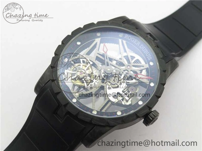 Excalibur Rddbex0393 FC BBR Best Edition Skeleton Dial on Black Rubber Strap A2136 Tourbillon V2
