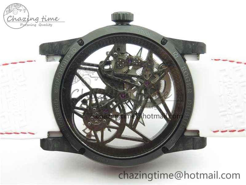 Excalibur Rddbex0393 FC BBR Best Edition Skeleton Dial on White Rubber Strap A2136 Tourbillon V2