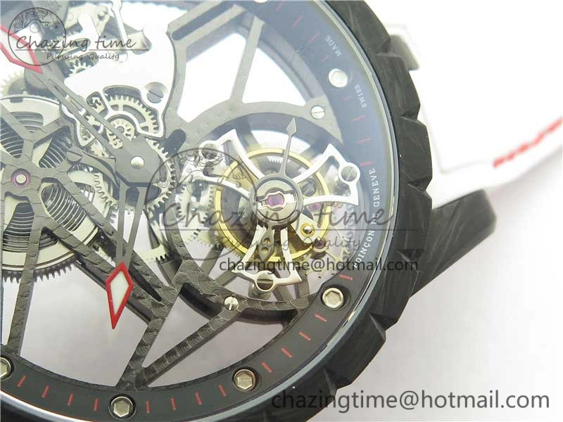 Excalibur Rddbex0393 FC BBR Best Edition Skeleton Dial on White Rubber Strap A2136 Tourbillon V2