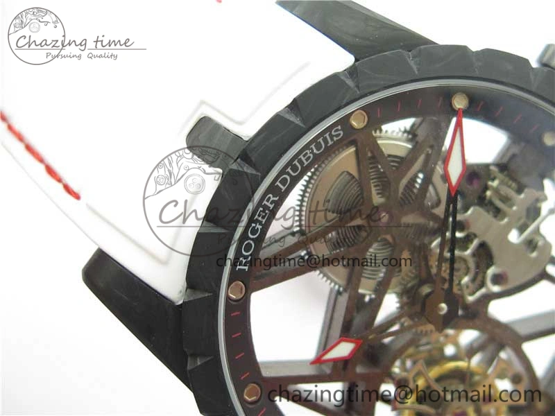 Excalibur Rddbex0393 FC BBR Best Edition Skeleton Dial on White Rubber Strap A2136 Tourbillon V2