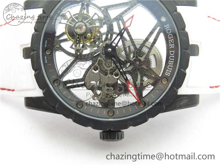Excalibur Rddbex0393 FC BBR Best Edition Skeleton Dial on White Rubber Strap A2136 Tourbillon V2
