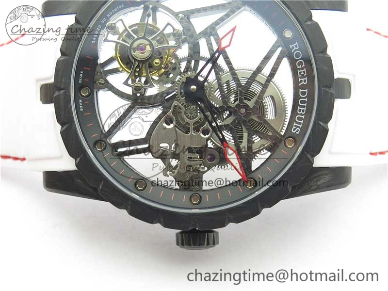 Excalibur Rddbex0393 FC BBR Best Edition Skeleton Dial on White Rubber Strap A2136 Tourbillon V2