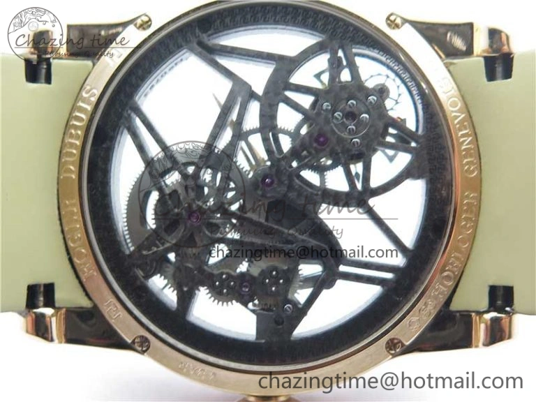 Excalibur Rddbex0393 RG BBR Best Edition Skeleton Dial on Brown Leather Strap A2136 Tourbillon V2