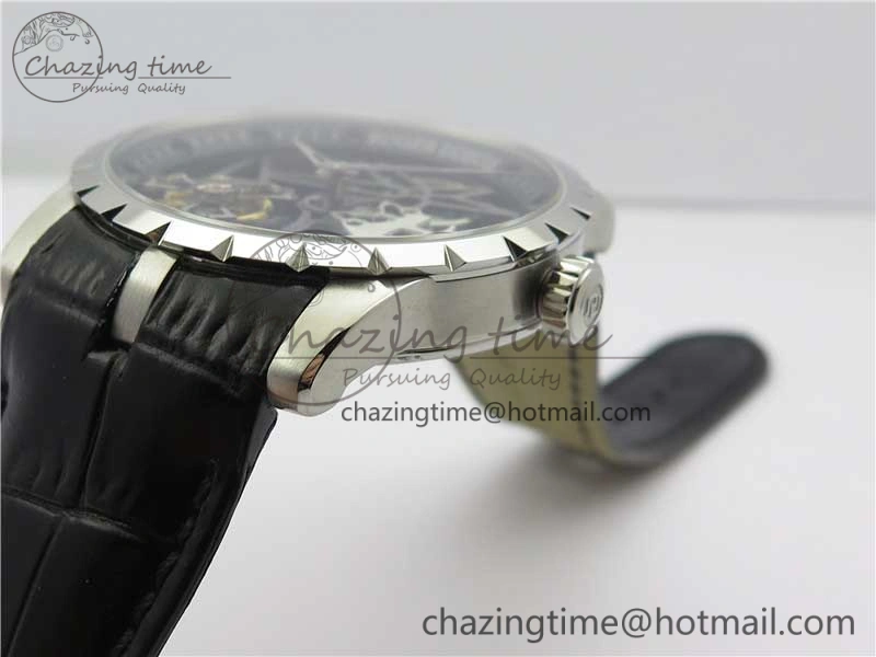Excalibur Rddbex0393 SS BBR Best Edition Skeleton Dial on Black Leather Strap A2136 Tourbillon V2
