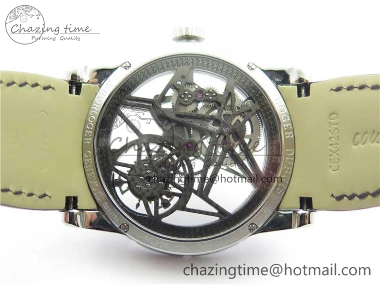 Excalibur Rddbex0393 SS BBR Best Edition Skeleton Dial on Black Leather Strap A2136 Tourbillon V2