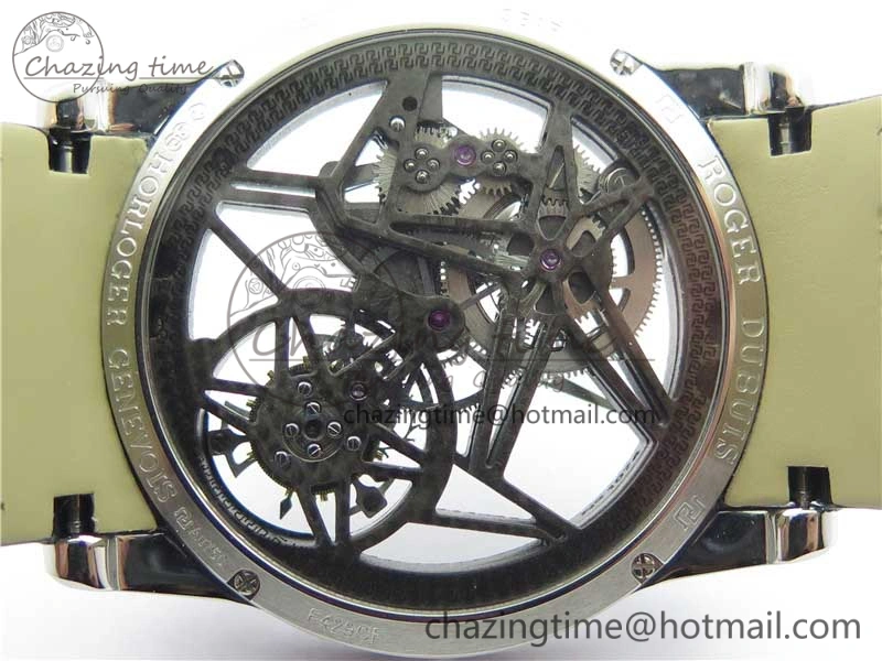 Excalibur Rddbex0393 SS BBR Best Edition Skeleton Dial on Black Leather Strap A2136 Tourbillon V2