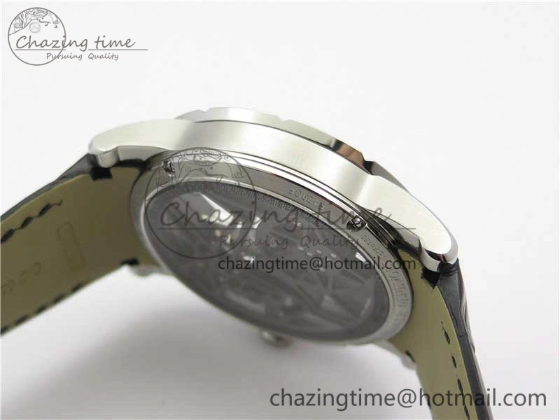 Excalibur Rddbex0393 SS Crystal Bezel BBR Best Edition Skeleton Dial on Black Leather Strap A2136 Tourbillon V2