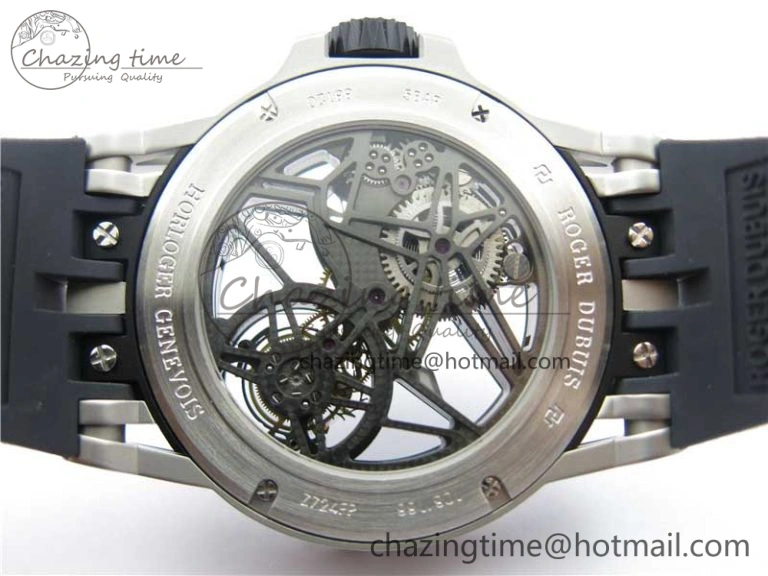 Excalibur Rddbex0479 SS JBF Best Edition Skeleton Dial on Black Rubber Strap Tourbillon