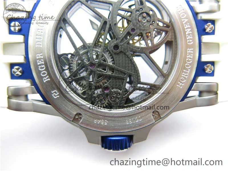 Excalibur Rddbex0479 SS JBF Best Edition Skeleton Dial on White Rubber Strap Tourbillon