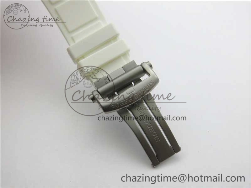 Excalibur Rddbex0479 SS JBF Best Edition Skeleton Dial on White Rubber Strap Tourbillon