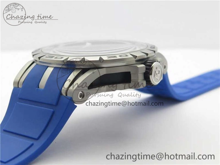 Excalibur Sports Tourbillon SS JBF Best Edition Skeleton Black Dial on Blue Rubber Strap