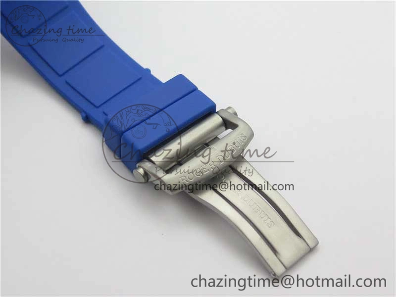 Excalibur Sports Tourbillon SS JBF Best Edition Skeleton Black Dial on Blue Rubber Strap