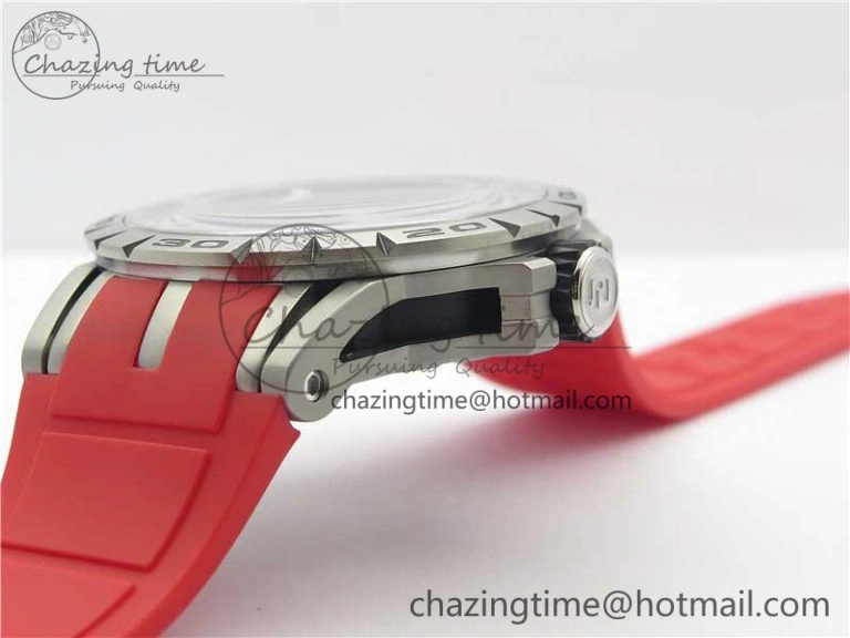 Excalibur Sports Tourbillon SS JBF Best Edition Skeleton Black Dial on Red Rubber Strap