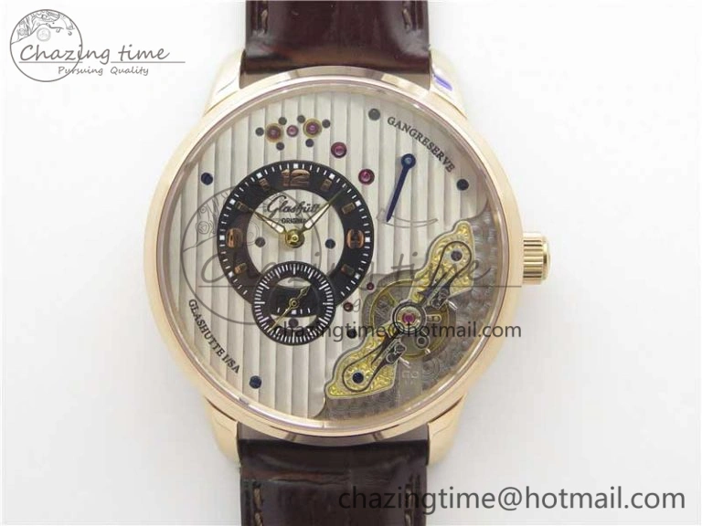 Excellence Panorama 40mm Date Moon Phase SS ETC Marker 1:1 Best Edition Blue Dial on Blue Leather Strap A100