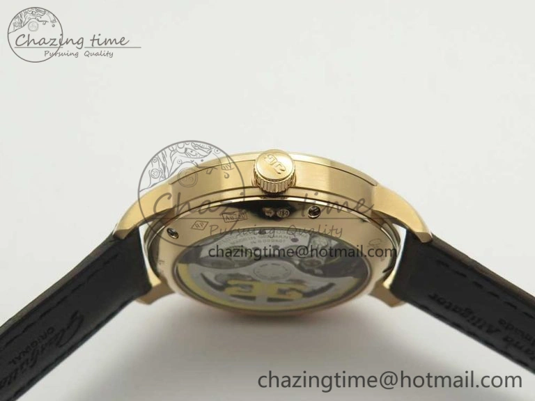 Excellence Panorama Date Moon Phase RG ETCF Gray Dial on Brown Leather Strap A100