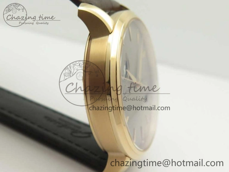 Excellence Panorama Date Moon Phase RG ETCF Gray Dial on Brown Leather Strap A100