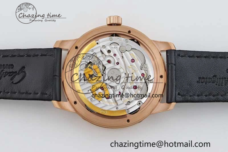 Excellence Panorama Date Moon Phase RG GGR 1:1 Best Edition White Dial on Leather Strap NH35