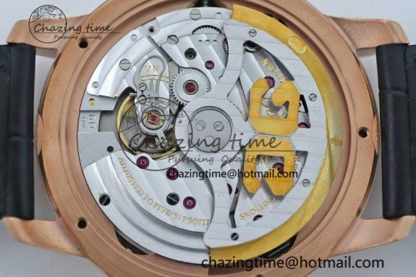 Excellence Panorama Date Moon Phase RG GGR 1:1 Best Edition White Dial on Leather Strap NH35