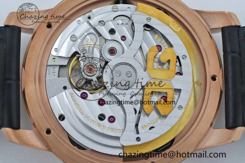 Excellence Panorama Date Moon Phase RG GGR 1:1 Best Edition White Dial on Leather Strap NH35