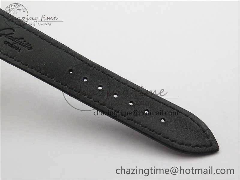 Excellence Panorama Date Moon Phase RG GLF 1:1 Best Edition White Dial on Black Leather Strap A100