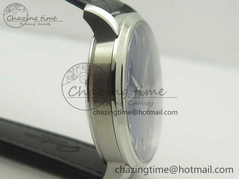 Excellence Panorama Date Moon Phase SS ETC Marker 1:1 Best Edition Blue Dial on Black Leather Strap A100